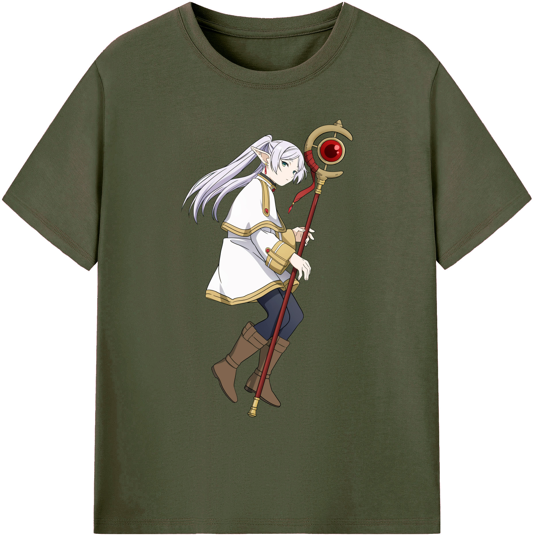 （画像用） 葬送のフリーレン Frieren 綿100％ メンズ半袖Tシャツ｜肌触りやわらか＆通気性